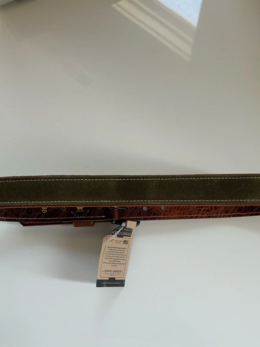 Leather Waxed Canvas Belt